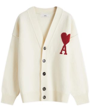 Ami Paris Ami Adc Big Cardigan - White