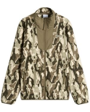 Columbia Sequoia Grove Printed Full Zip Fleece - Green