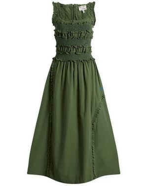 Damson Madder Cynthia Midi Dress - Green