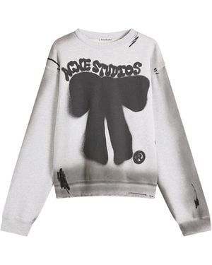 Acne Studios Franziska Marker Bow Sweatshirt - Grey