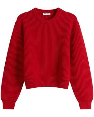 Jil Sander Long Sleeve Sweater - Red