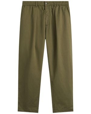 Universal Works Twill Pleated Track Pant - Green
