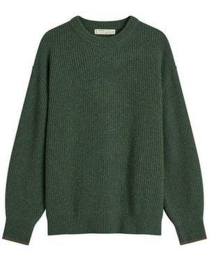FRIZMWORKS Patch Round Knit Jumper - Green