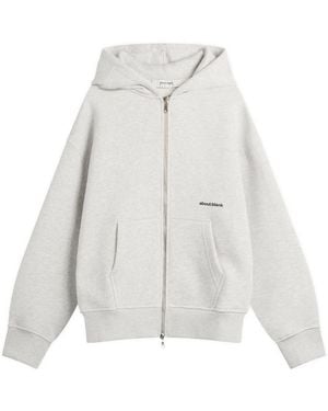 About Blank Box Zip Hoodie - White