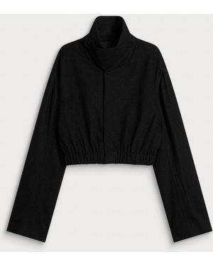 Rick Owens Collared Mac Shirt - Black