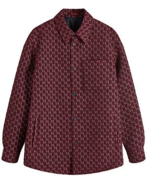 Gucci Gg Shadow Boucle Jacket - Purple