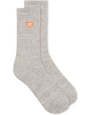 Human Made Pile Heart Socks - Gray