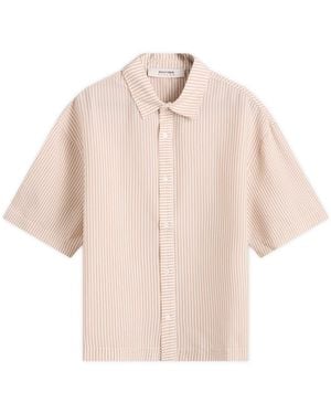 About Blank Stripe Seersucker Vacation Shirt - Natural