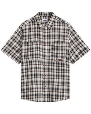 Butter Goods Asymmetrical Short Sleeve Shirt - Grey