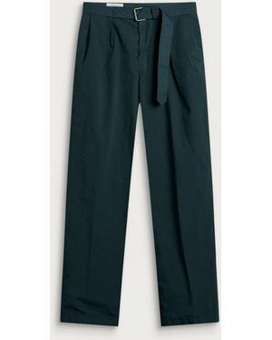 Dries Van Noten Preaches Overdye Belted Pants - Blue