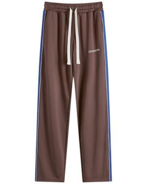 Cole Buxton Contrast Tape Track Pant - Brown
