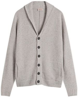 John Smedley Rockford Cashmere Shawl Collar Cardigan - Grey