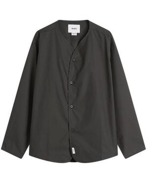 WTAPS Scout 01 Broadcloth Collarless Shirt - Black