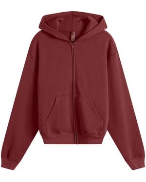Skims Cotton Fleece Classic Zip Up Hoodie - Purple