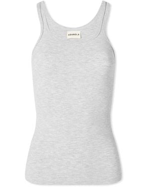ADANOLA Square Neck Baby Tank - White