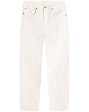 Beams Plus 5 Pocket Denim Jeans - White