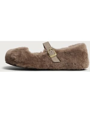 Birkenstock Santa Clarita Shearling - Brown