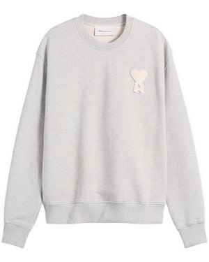 Ami Paris Classic Fit Crewneck Jumper - White