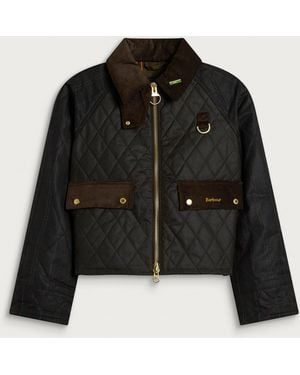 Barbour Reimagined Icons Quilted Spey Wax Jacket - Black