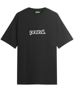 Postalco Bold Outline Logo T-Shirt - Black