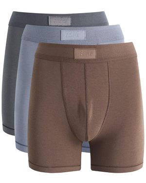 Skims Cotton 3 Pack Boxer Brief 5 Inch - Brown