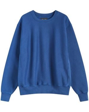 Les Tien Heavyweight Crop Crew Sweat - Blue