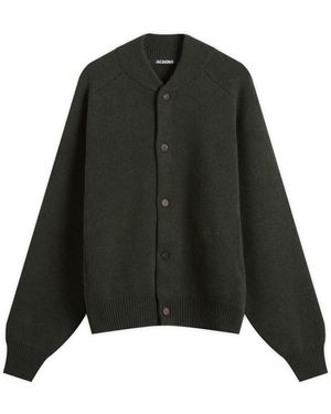Jacquemus Wool Cashmere Knitted Bomber - Green