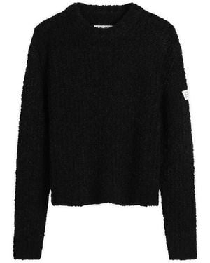 Maison Margiela Mm6 Textured Rib Knit Jumper - Black