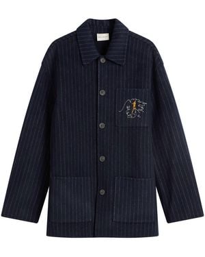 Drole de Monsieur Drole De Monsieur Pinstriped Jacket - Blue