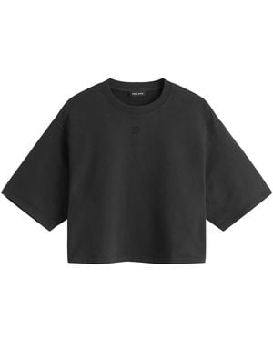 Anine Bing Myers Cropped T-Shirt - Black