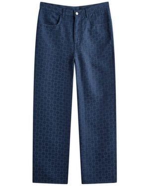 Givenchy Anogram Logo 5 Pockets Jeans - Blue