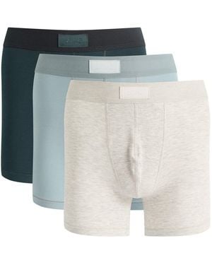 Skims Cotton Boxer Brief 3" - Blue