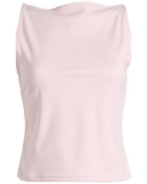GOOD AMERICAN Weightless Scuba Sleeveless Tank - Pink