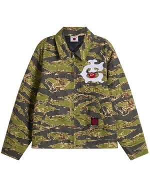 ICECREAM Tiger Stripe Work Jacket - Green