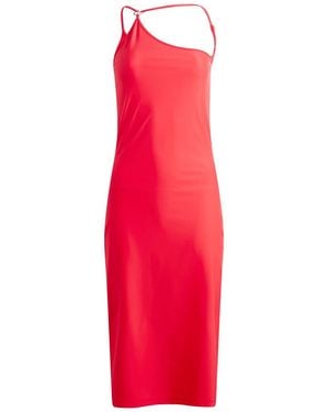Coperni C-Logo One Shoulder Dress - Red