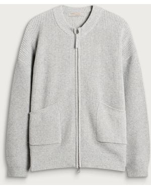 FRIZMWORKS Wool Deck Zip Cardigan - Grey