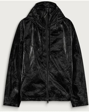 Y-3 Marble Nylon Hoodied Coat - Black