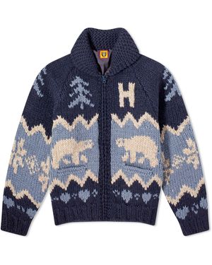 Human Made Polar Bear Cowichian Cardigan - Blue