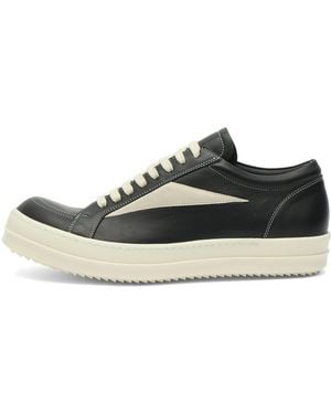 Rick Owens Leather Vintage Sneaks - Black