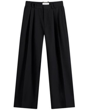 Studio Nicholson Line Tech Wool Pleated Trouser - Black
