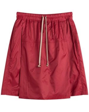 Rick Owens X Moncler Kiltshorts Drawstring Shorts - Red