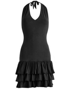 Peachy Den Kylie Halter Mini Dress - Black
