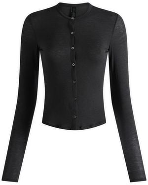 Skims Sheer Modal Cardigan - Black