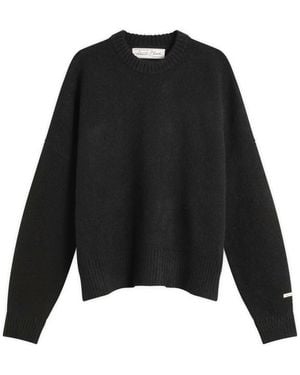 About Blank Mohair Knitted Logo Crewneck - Black