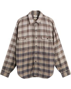 Beams Plus Vintage Fade Check Shirt - Gray