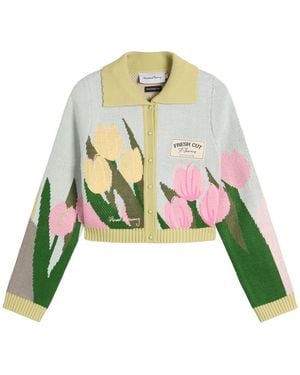 House Of Sunny Primrose Tripper Cardigan - Green