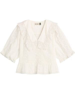 RIXO London Ellery Top - White