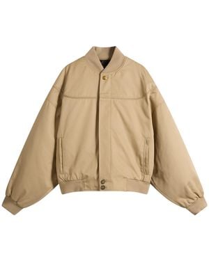 Willy Chavarria Gas Station Bomber Jacket - Natural