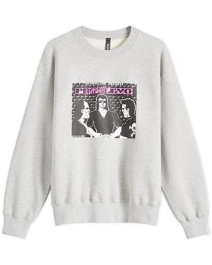 No Problemo Subway Crew Sweatshirt - White