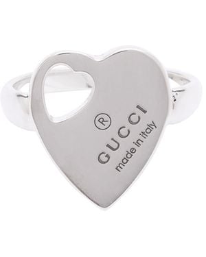 Gucci Trademark Heart Ring - Metallic